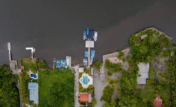 Luftaufnahme Von Den Mündungen Von Jaltepeque Salvador — Stockfoto