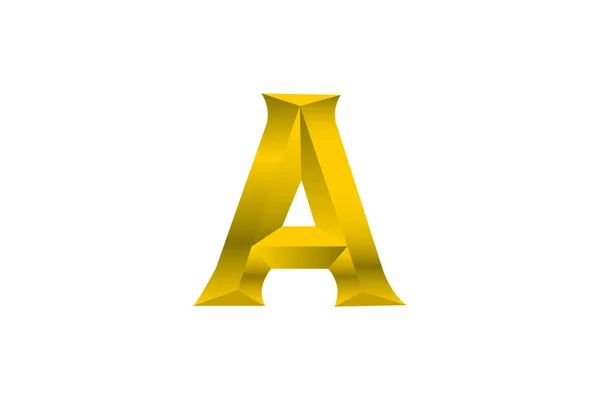 字母A内向量 带有金梯度 — 图库矢量图片