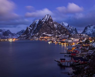 Norveç 'teki Reine, Lofoten Adası' ndaki 
