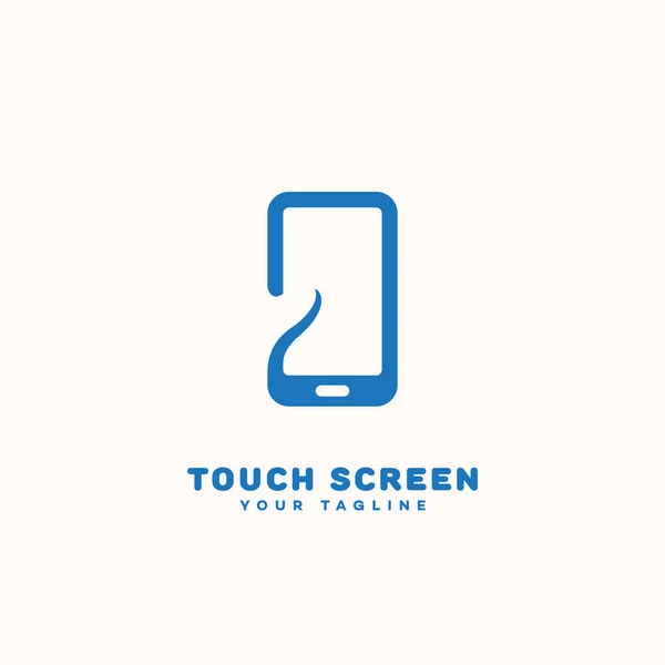 Design Der Touchscreen Logo Vorlage Vektorillustration — Stockvektor