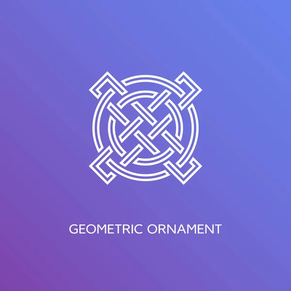 Modello Disegno Emblema Geometrico Stile Lineare Sfondo Sfumato Liscio Illustrazione — Vettoriale Stock