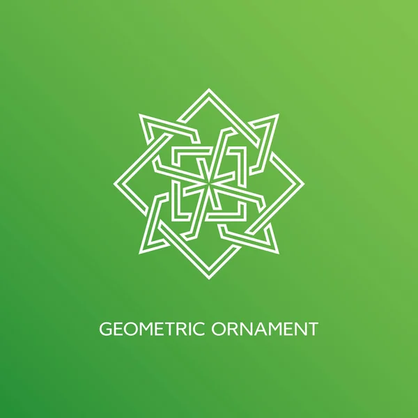 Modelo Design Emblema Geométrico Estilo Linear Fundo Gradiente Suave Ilustração — Vetor de Stock