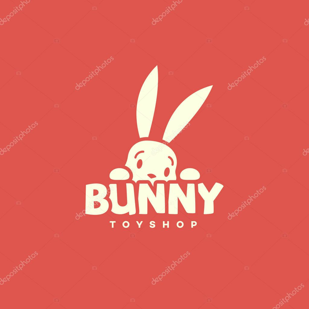 Bunny logo template design. Vector illustration.