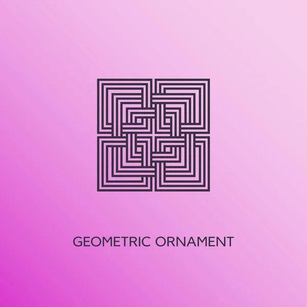 Έμβλημα Γεωμετρικό Πρότυπο Σχεδίασης Γραμμικό Στυλ Μια Ομαλή Κλίση Φόντο — Διανυσματικό Αρχείο