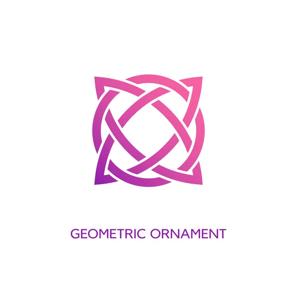 Modello Disegno Emblema Geometrico Con Sfumatura Liscia Riempire Uno Sfondo — Vettoriale Stock