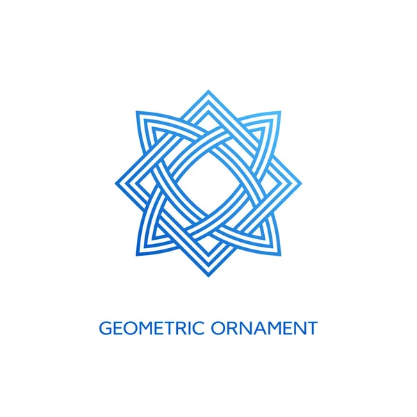 Modelo Design Emblema Geométrico Com Gradiente Suave Preencher Estilo Linear — Vetor de Stock