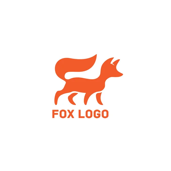 Plantilla Diseño Logotipo Fox Naranja Ilustración Vectorial — Archivo Imágenes Vectoriales