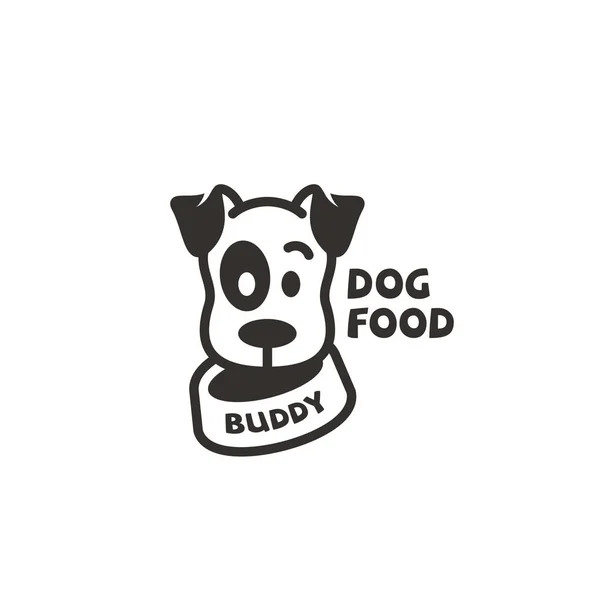 Hond Voedsel Logo Ontwerpsjabloon Vectorillustratie — Stockvector
