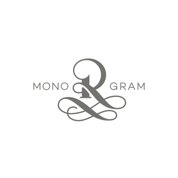 Monogram Design Template Letter Vector Illustration — Stock Vector