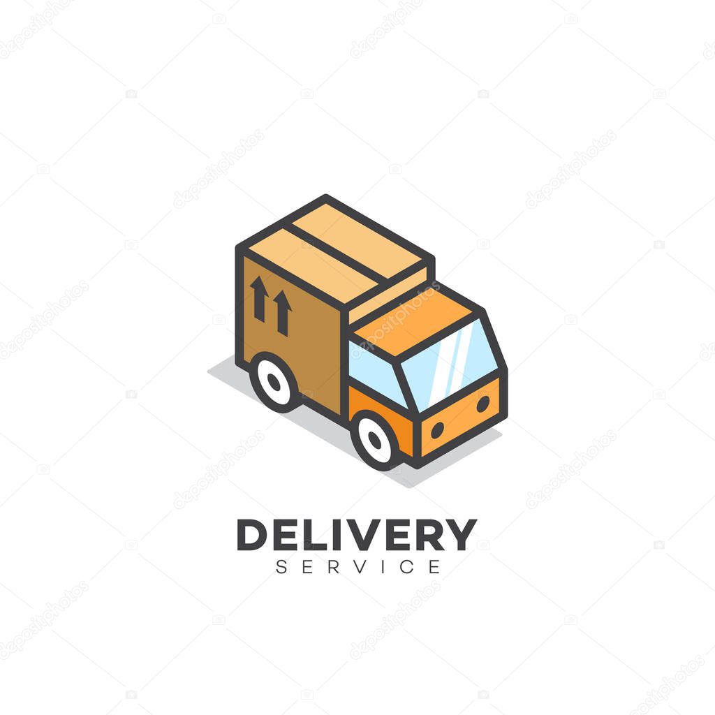 Delivery service logo design template. Vector illustration.