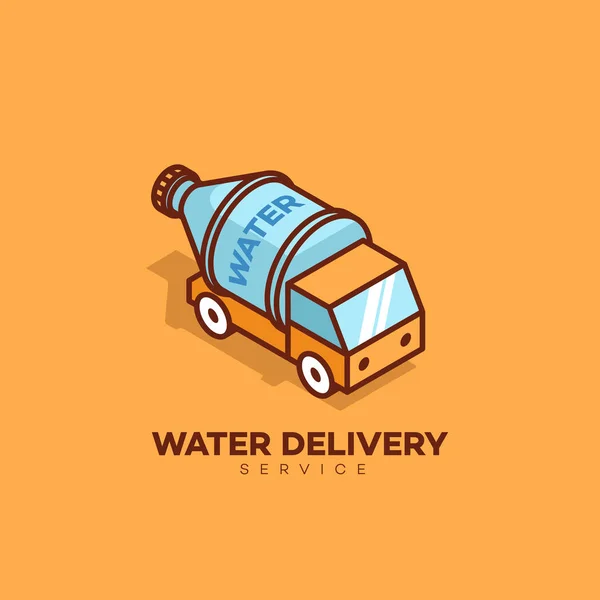 Шаблон Дизайна Логотипа Доставки Воды Векторная Иллюстрация — стоковый вектор
