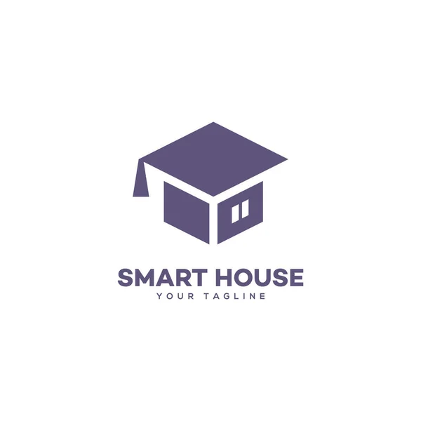 Smart House Logo Design Template Vector Illustration — Stock Vector