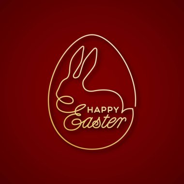 Altın mutlu Paskalya yazı yumurta