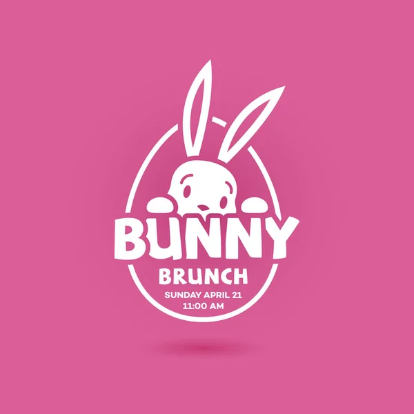Bunny brunch postcard — Stock Vector