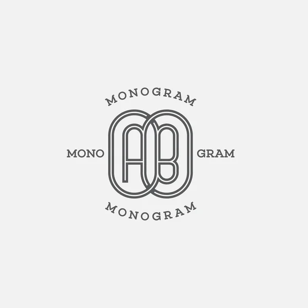 Monograma AB — Archivo Imágenes Vectoriales