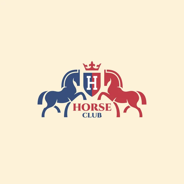 Logotipo do clube de cavalos — Vetor de Stock