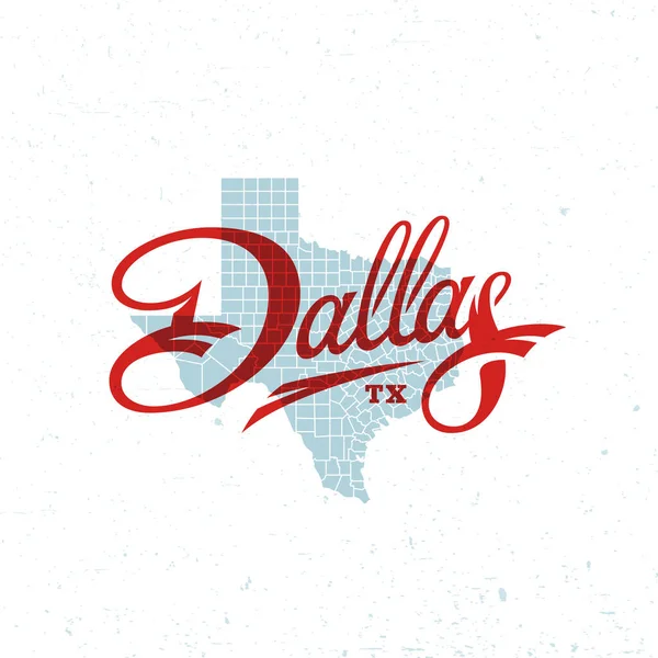 Dallas belettering — Stockvector