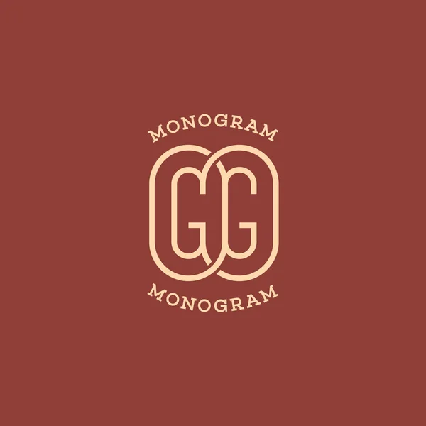 Monogram gg — Wektor stockowy