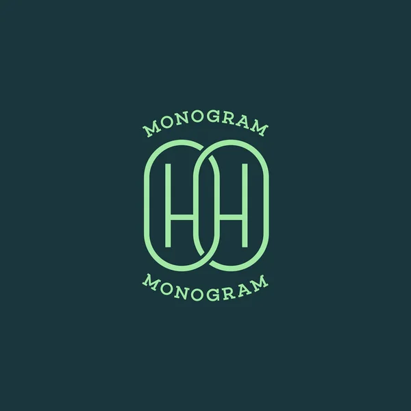 Monogram hh — Wektor stockowy