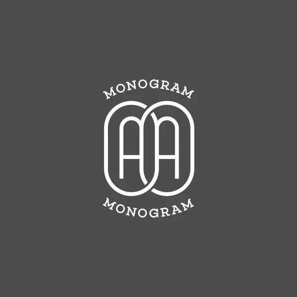 Monogramm aa — Stockvektor