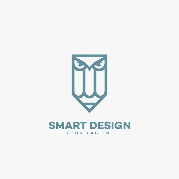 Diseño inteligente logo — Vector de stock