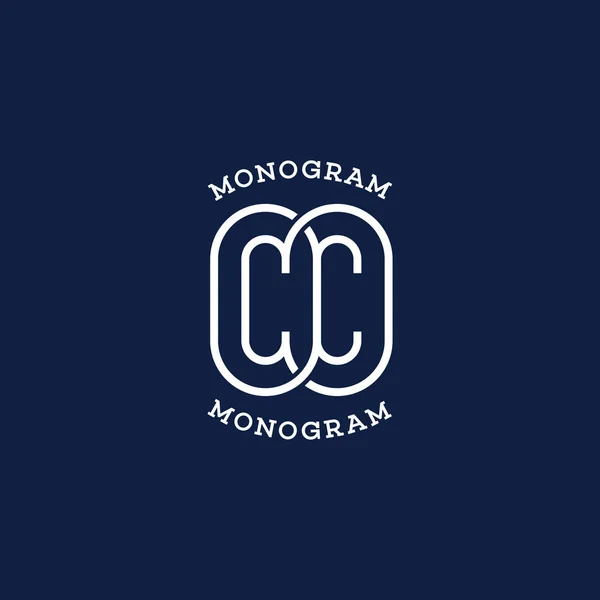 Monogram Cc — Stok Vektör