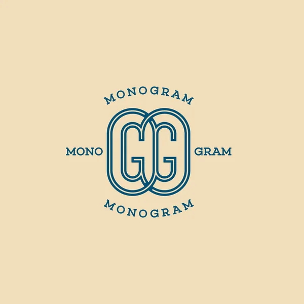 Monograma GG — Vetor de Stock