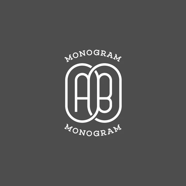 Monograma AB — Vector de stock