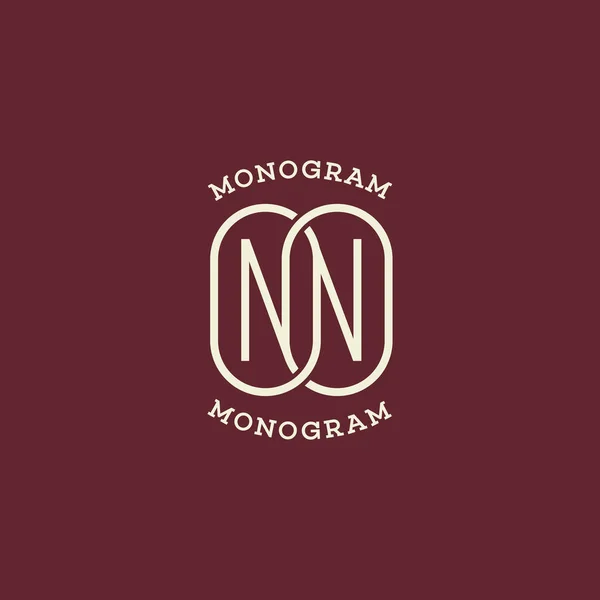 Monogram Nn — Stok Vektör