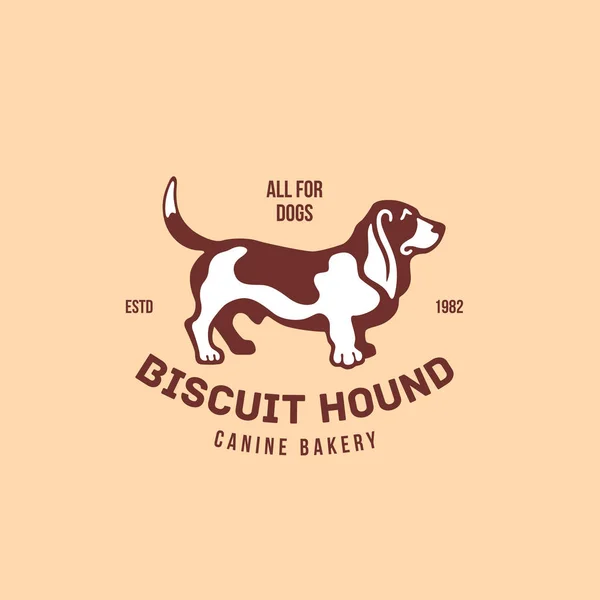 Logotipo Basset hound — Vector de stock