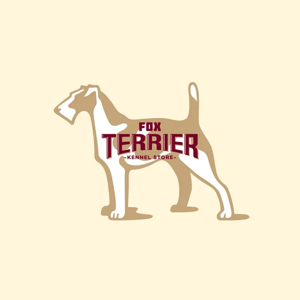 Logo Fox terrier — Vector de stock