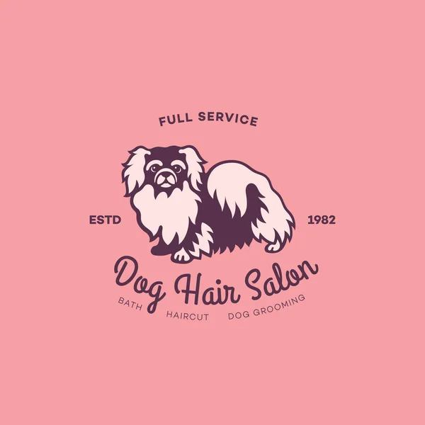 Pekingese hond logo — Stockvector