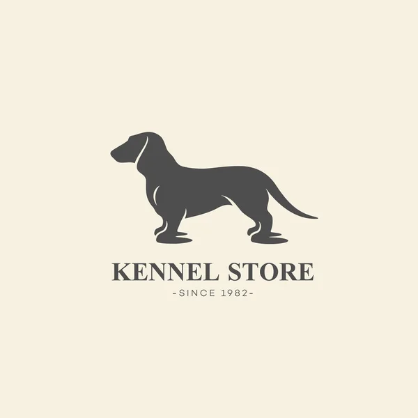 Dachshund logosu — Stok Vektör