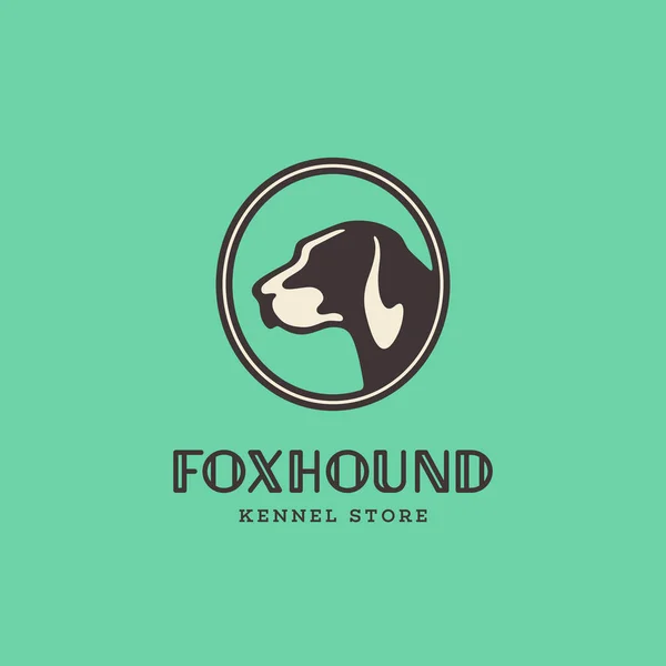 Foxhound logo — Stockvector