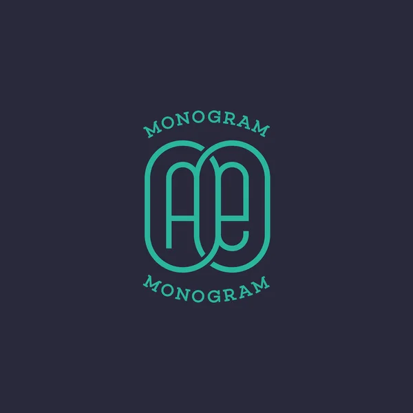 Schildersmonogram AE — Stockvector