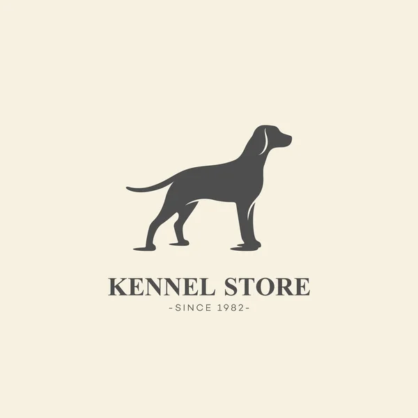 İşaretçi köpek logosu — Stok Vektör