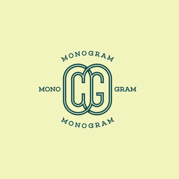 Monogram CG — Stock Vector