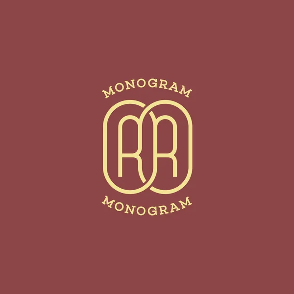 Monogram Rr — Stok Vektör