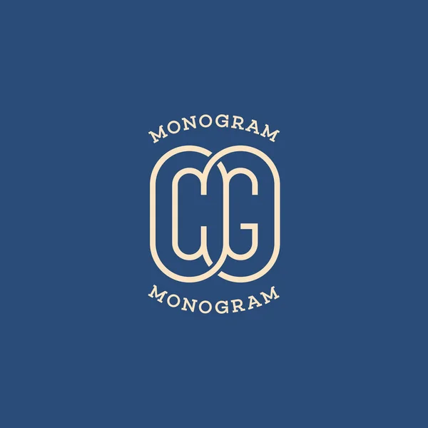 Monogramma CG — Vettoriale Stock
