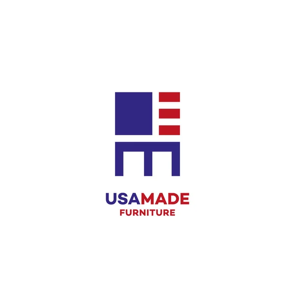 ABD mobilya logosu yaptı — Stok Vektör