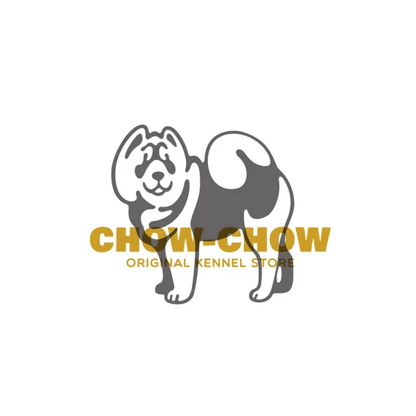Chow-chow logo — Stock Vector