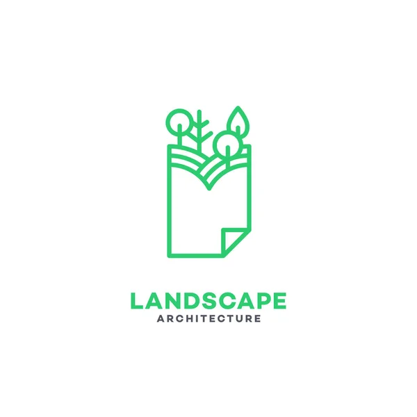 Logo architecture paysage — Image vectorielle