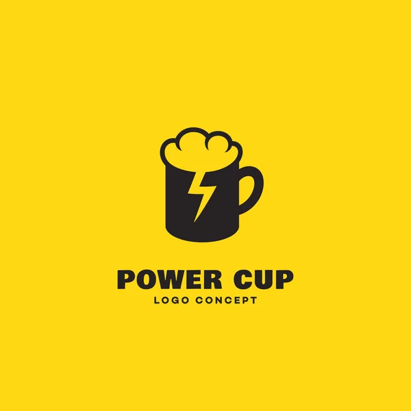 Güç fincan logosu — Stok Vektör