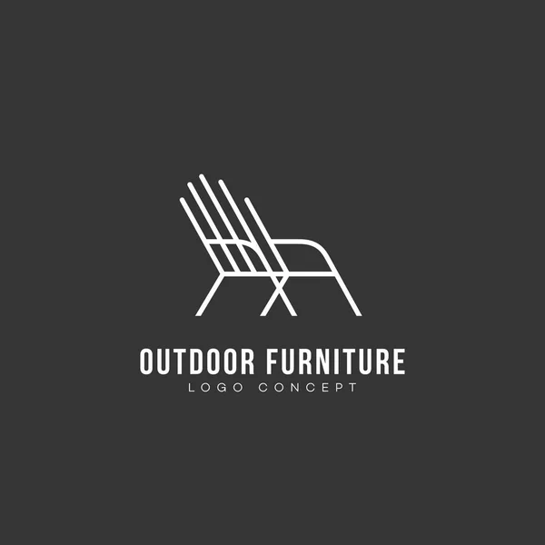 Muebles exteriores logo — Vector de stock