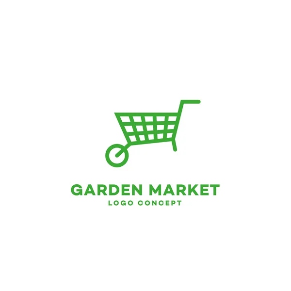 Logo marché jardin — Image vectorielle
