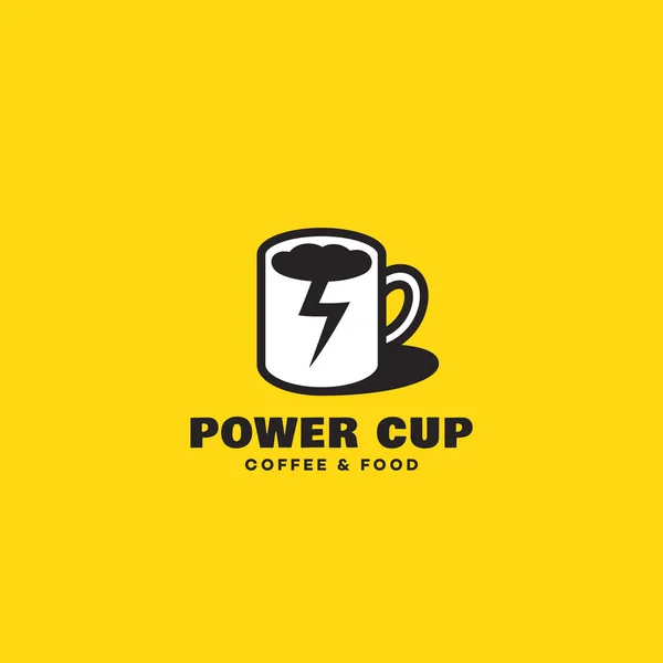 Power cup logo — Stock Vector