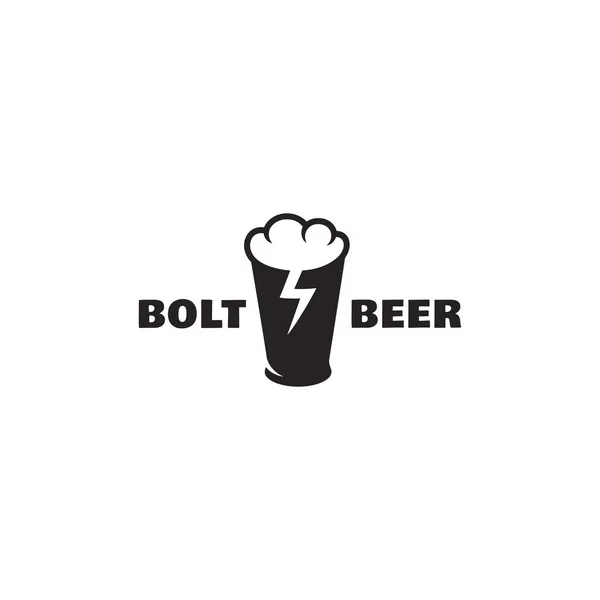 Bolt beer logo — Stock Vector