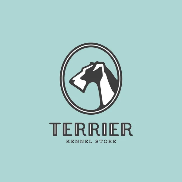 Tilki terrier logosu — Stok Vektör