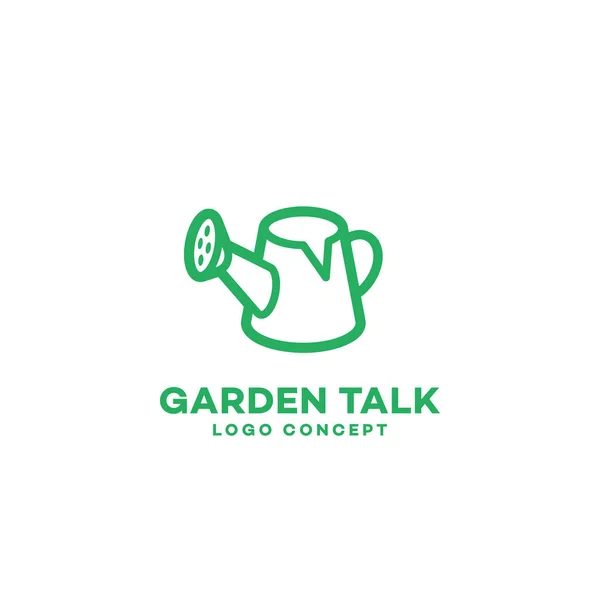 Logo di conversazione in giardino — Vettoriale Stock