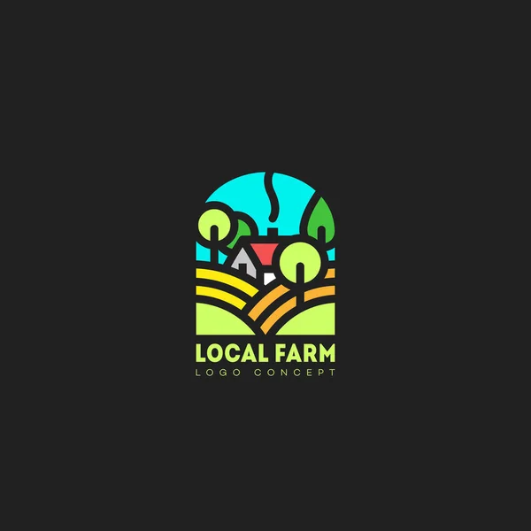 Logo de la ferme locale — Image vectorielle